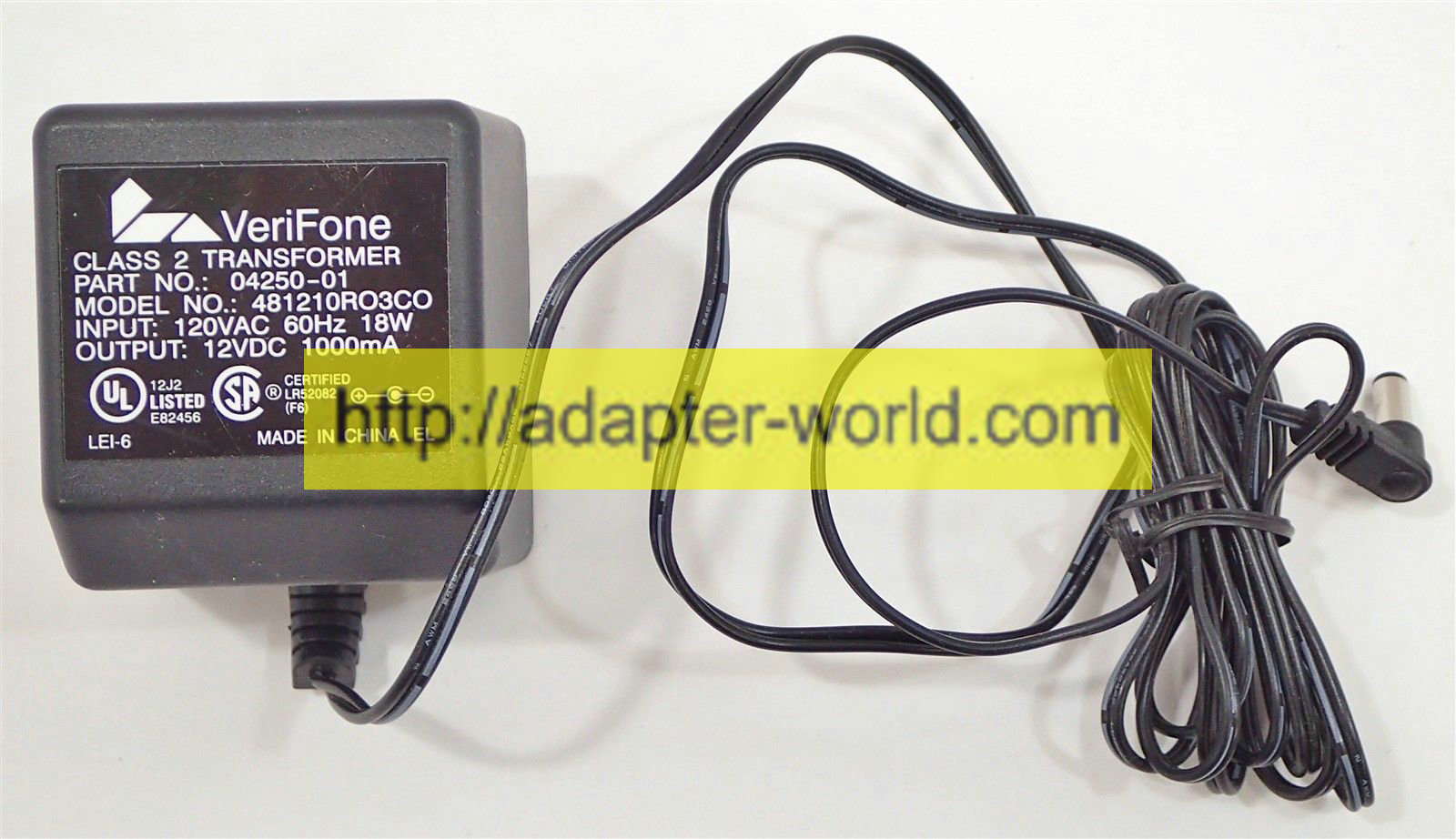 *100% Brand NEW* VeriFone 12V 1000mA 01536-01 04250-01 Class 2 Transformer Power Adapter Free shipping!